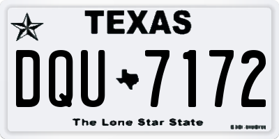 TX license plate DQU7172