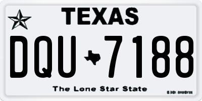 TX license plate DQU7188