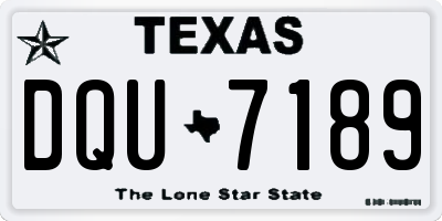 TX license plate DQU7189