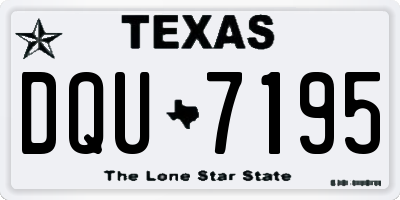 TX license plate DQU7195