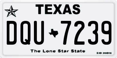 TX license plate DQU7239