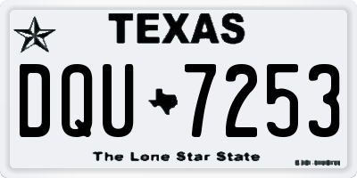 TX license plate DQU7253