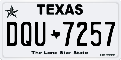 TX license plate DQU7257