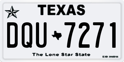 TX license plate DQU7271