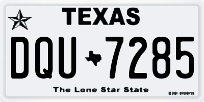 TX license plate DQU7285