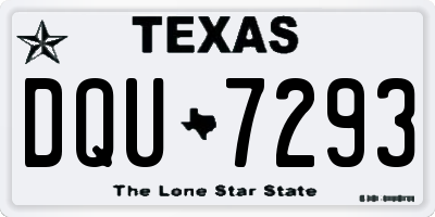 TX license plate DQU7293