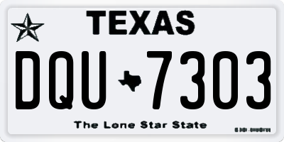 TX license plate DQU7303