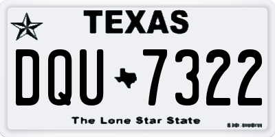 TX license plate DQU7322