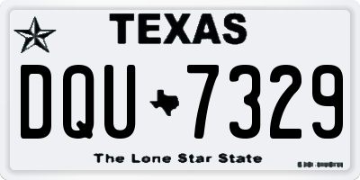 TX license plate DQU7329