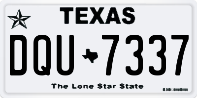 TX license plate DQU7337