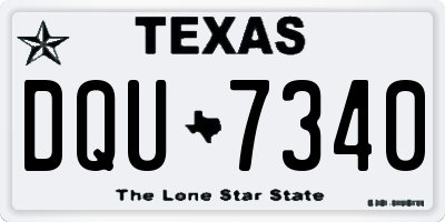 TX license plate DQU7340