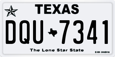 TX license plate DQU7341