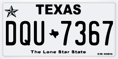 TX license plate DQU7367