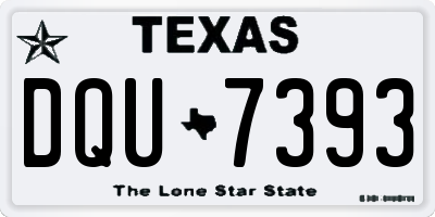 TX license plate DQU7393