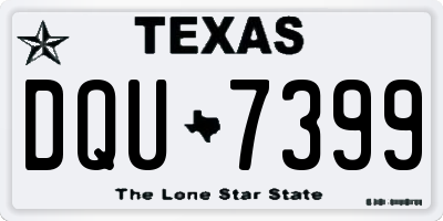 TX license plate DQU7399