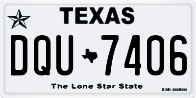 TX license plate DQU7406