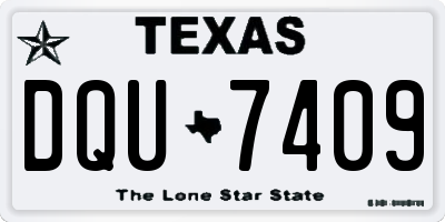 TX license plate DQU7409