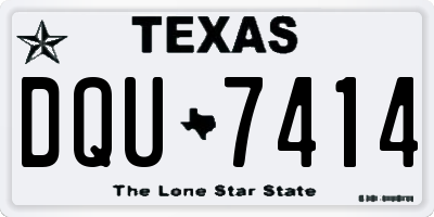 TX license plate DQU7414