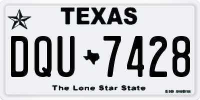 TX license plate DQU7428