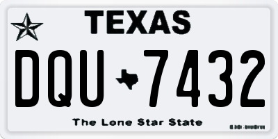TX license plate DQU7432
