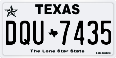 TX license plate DQU7435