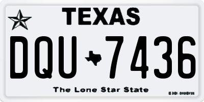 TX license plate DQU7436