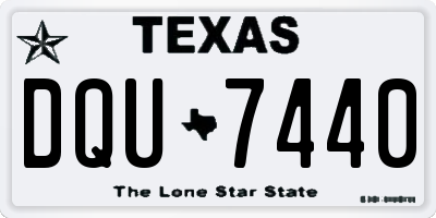 TX license plate DQU7440