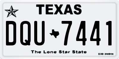 TX license plate DQU7441