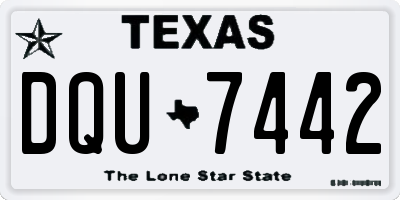 TX license plate DQU7442