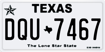 TX license plate DQU7467