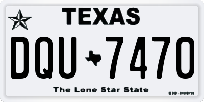 TX license plate DQU7470