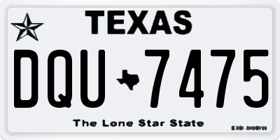 TX license plate DQU7475
