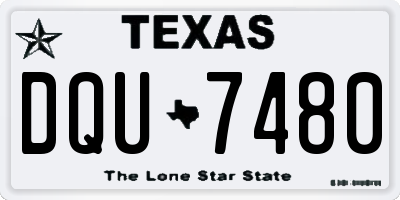 TX license plate DQU7480