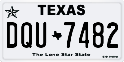 TX license plate DQU7482