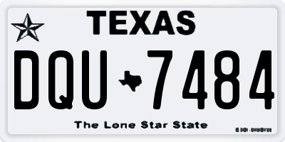 TX license plate DQU7484