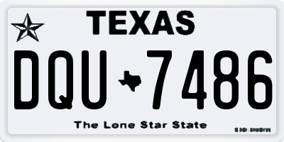 TX license plate DQU7486
