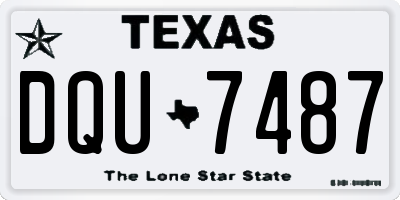 TX license plate DQU7487