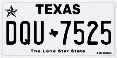 TX license plate DQU7525