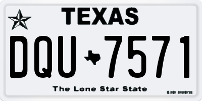 TX license plate DQU7571