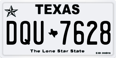 TX license plate DQU7628