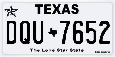 TX license plate DQU7652