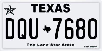 TX license plate DQU7680