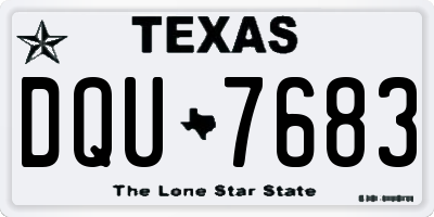 TX license plate DQU7683