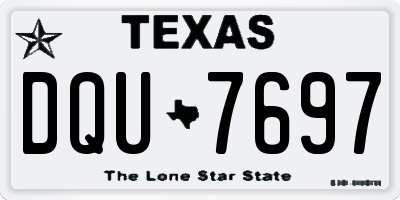 TX license plate DQU7697