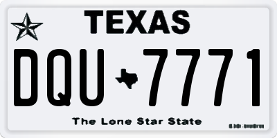 TX license plate DQU7771
