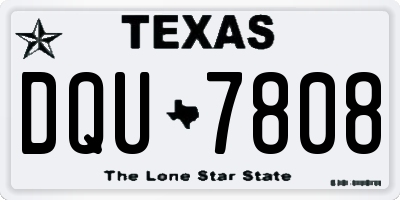 TX license plate DQU7808