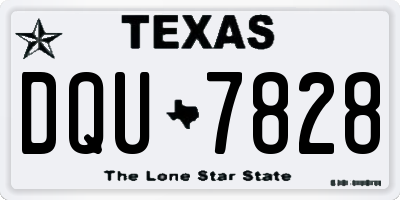 TX license plate DQU7828