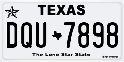 TX license plate DQU7898