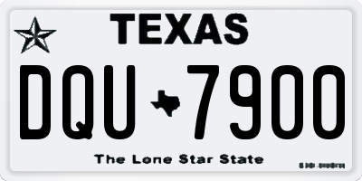 TX license plate DQU7900