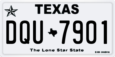 TX license plate DQU7901